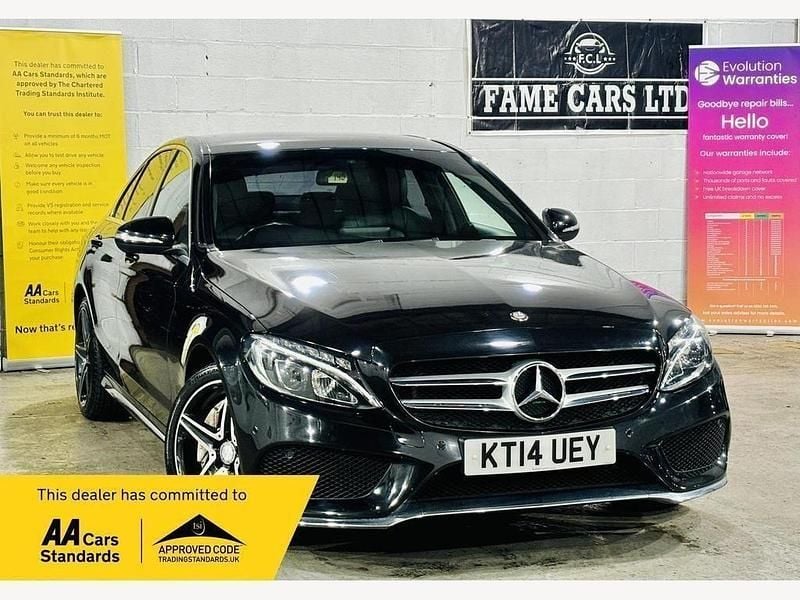 Black Used 2014 Mercedes C250 AMG line Sedan | £8,495 (Fair price) - Image 1/4