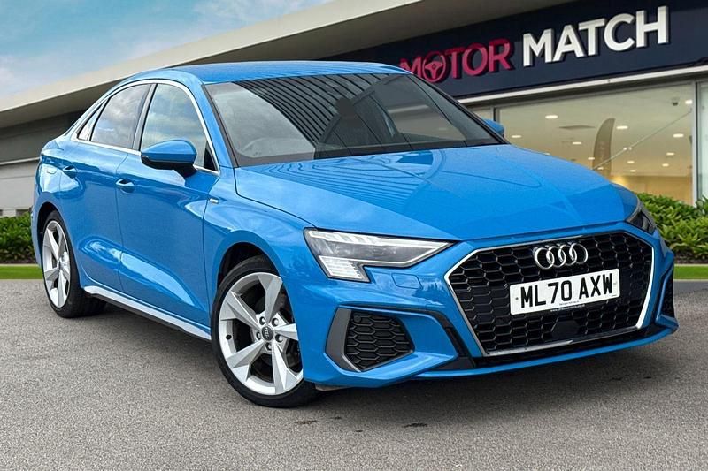Blue Used 2020 Audi A3 S-Line Sedan | £17,490 (Fair price) - Image 1/4