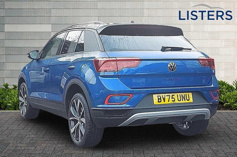 New VW T-Roc Design 2025 Ravenna blue metallic black SUV