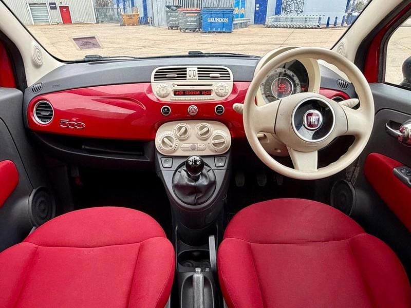 Used Fiat 500 Pop 69 HP (50 kW) 2009 Red Cabriolet