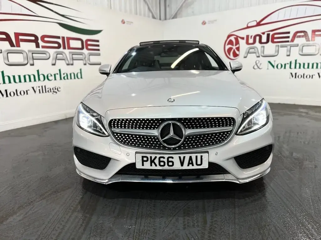 Used Mercedes C250 AMG line 204 HP (150 kW) 2016 Silver Coupe