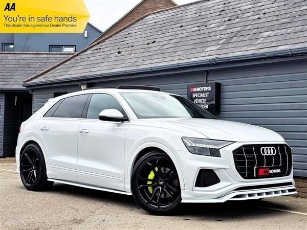 White Used 2019 Audi Q8 S-Line SUV | £41,390 (Expensive) - Image 1/1