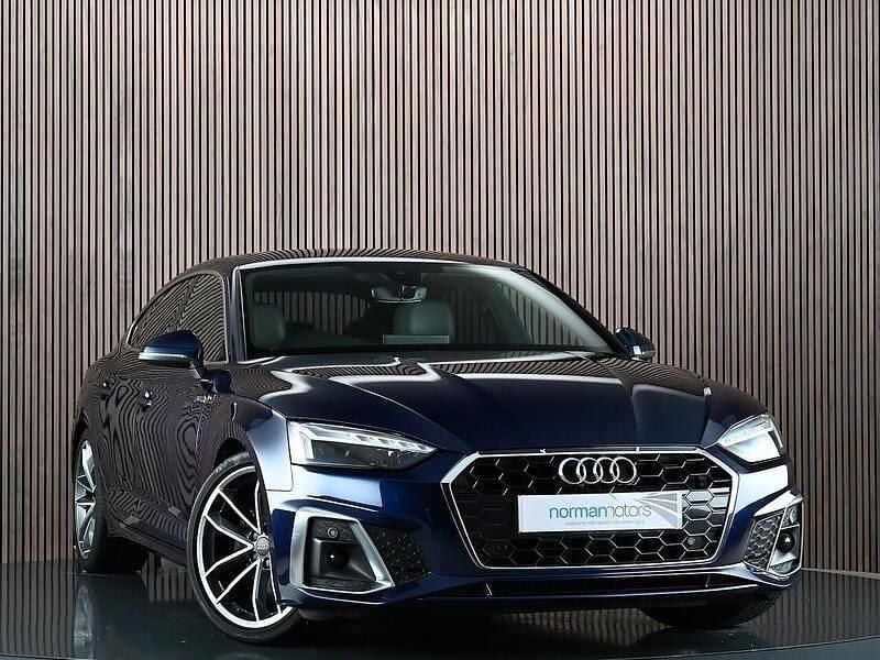 Blue Used 2021 Audi A5 S-Line Hatchback | £21,495 (Good price) - Image 1/3