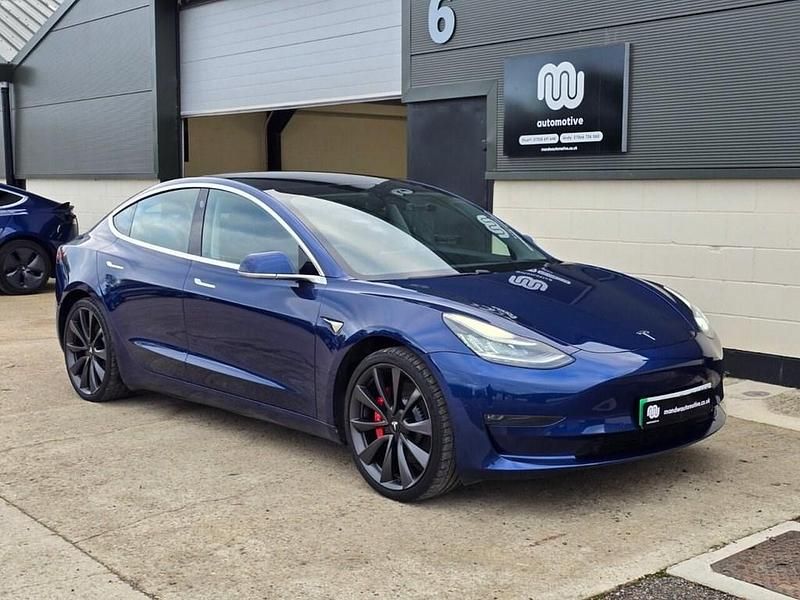 Used Tesla Model 3 Performance 461 kW (627 HP) 2019 Blue Sedan