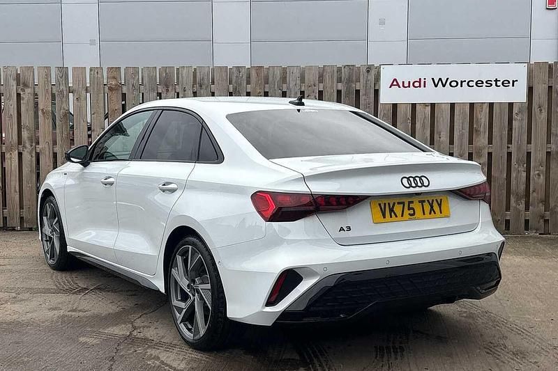 Used Audi A3 Black Edition 150 HP (110 kW) 2025 White Sedan