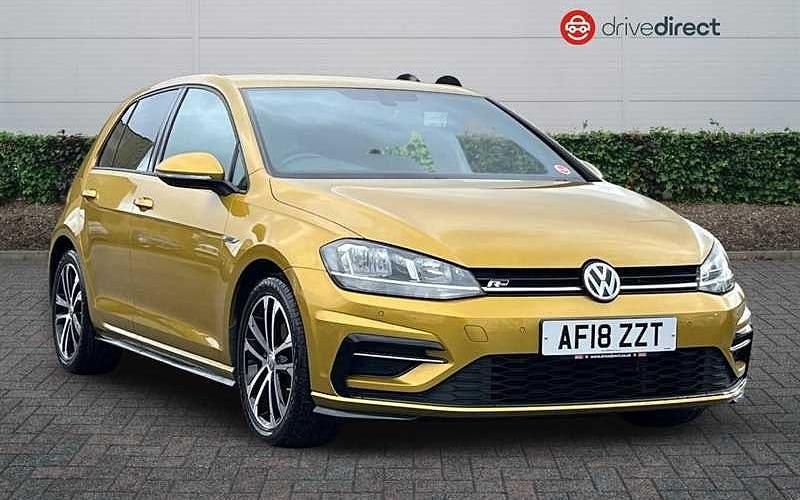 Used VW Golf VII R-line 150 HP (110 kW) 2018 Yellow Hatchback