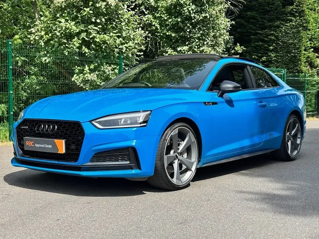 Used Audi A5 Black Edition 245 HP (180 kW) 2019 Turbo blue Coupe