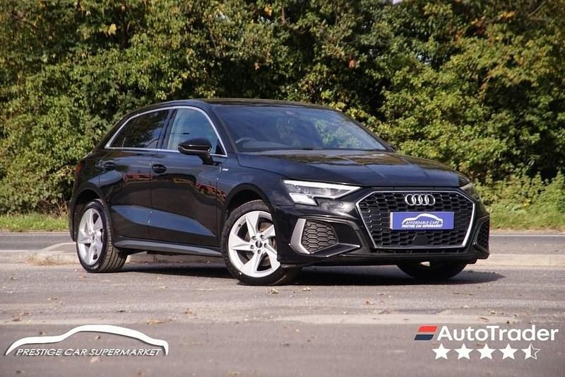 Black Used 2022 Audi A3 Sportback e-tron S-Line Sedan | £16,599 (Good price) - Image 1/4