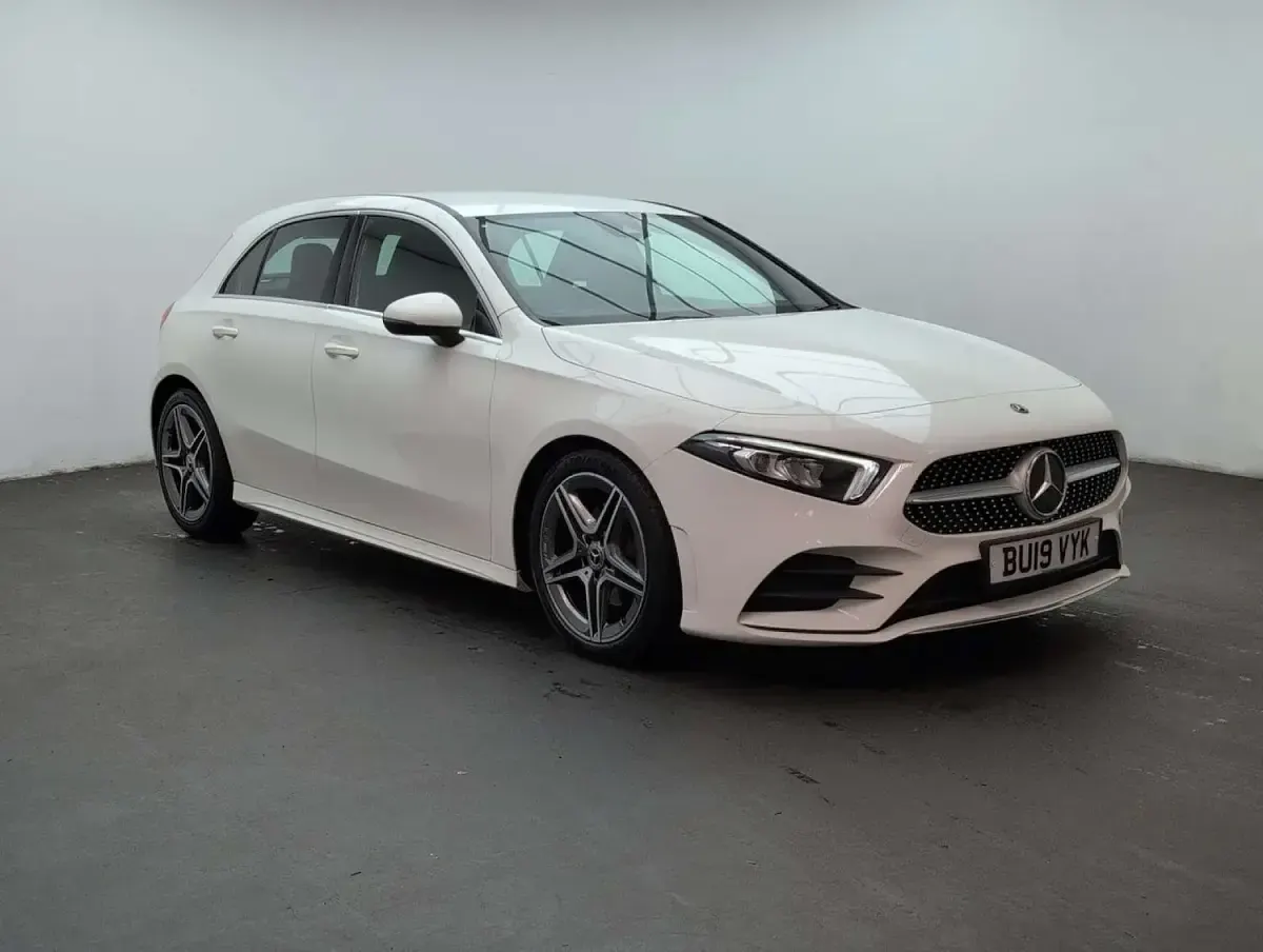 Used Mercedes A200 AMG line 150 HP (110 kW) 2019 White Hatchback
