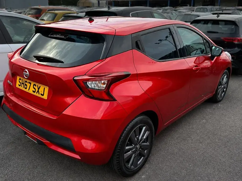 Used Nissan Micra Acenta 71 HP (52 kW) 2017 Red Hatchback