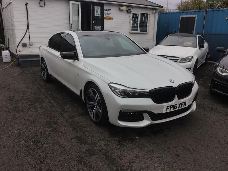 White Used 2016 BMW 740 M Sport Sedan | £17,995 (Fair price) - Image 1/4