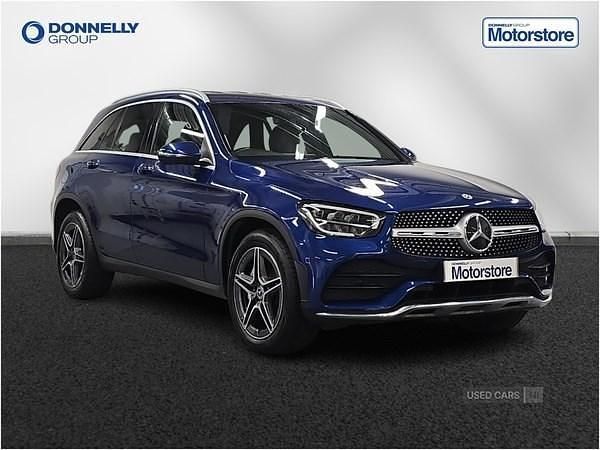 Blue Used 2021 Mercedes GLC220 AMG line Estate | £26,490 (Fair price) - Image 1/4