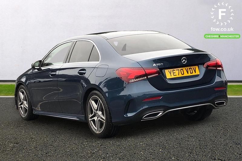 Used Mercedes A180 AMG line 136 HP (100 kW) 2020 Blue Sedan