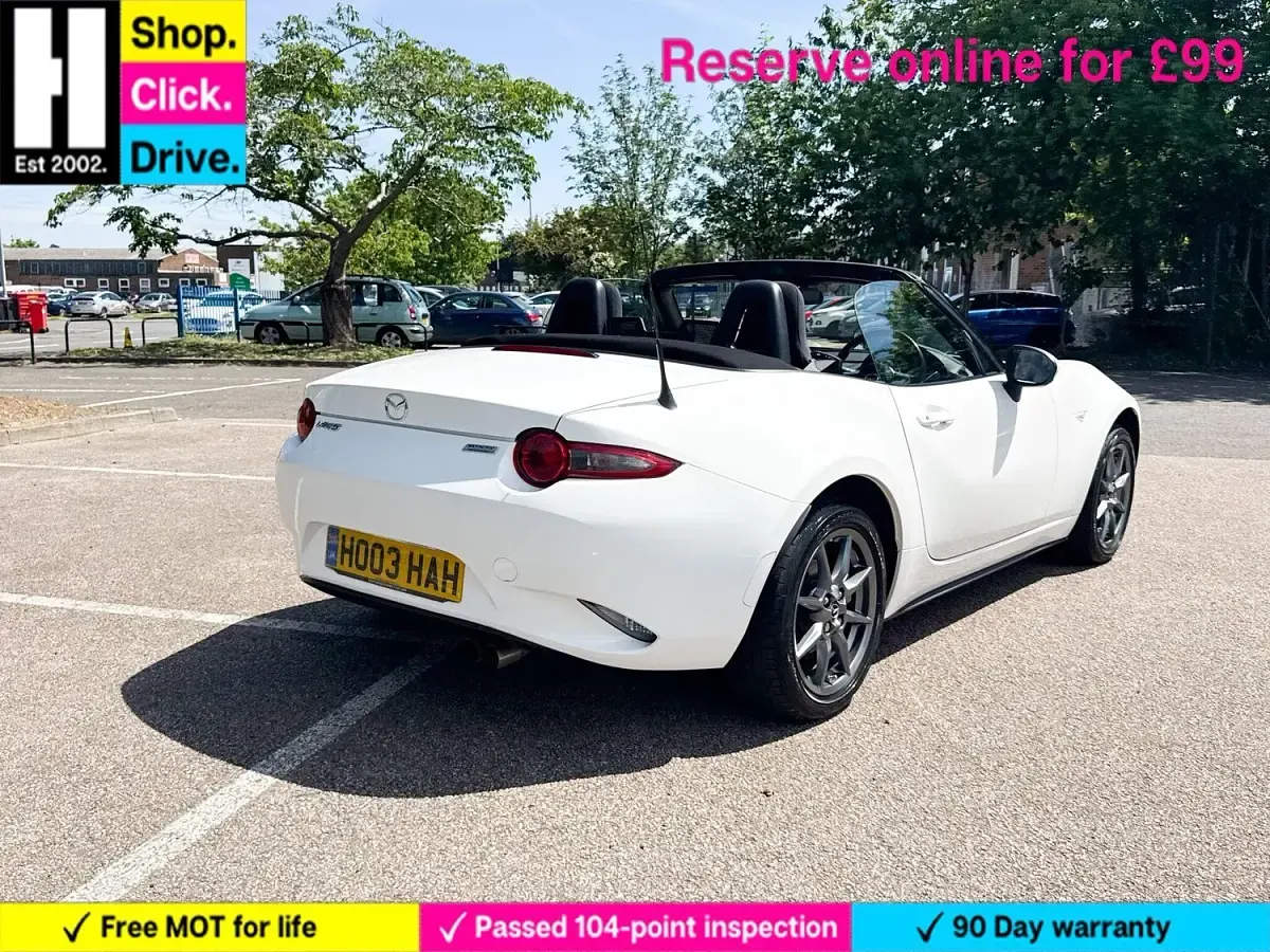 Used Mazda MX5 132 HP (97 kW) 2019 White Cabriolet
