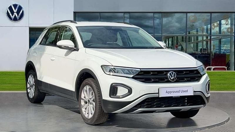 Pure white Used 2025 VW T-Roc Life SUV | £26,363 (A bit pricey) - Image 1/4