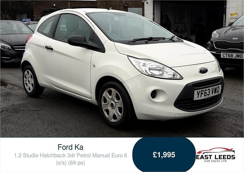 White Used 2014 Ford Ka Studio Hatchback | £1,995 (Good price) - Image 1/4