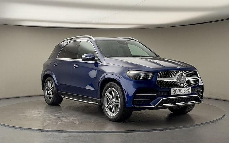 Brilliant blue Used 2020 Mercedes GLE350 AMG line SUV | £43,700 (Fair price) - Image 1/4