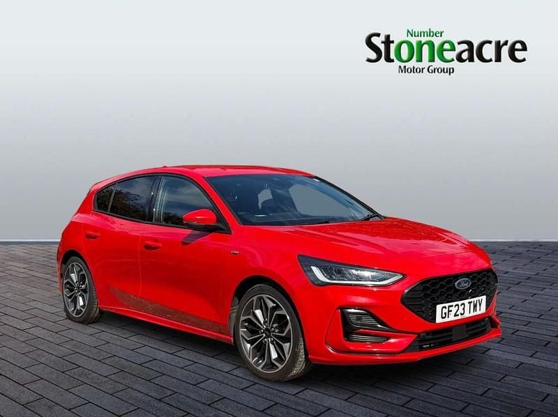 Red Used 2023 Ford Focus ST-Line X Hatchback | £14,895 (Fair price) - Image 1/2