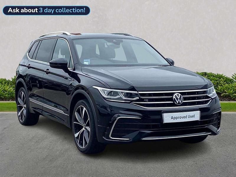 Black Used 2024 VW Tiguan Allspace R-line SUV | £40,231 (Expensive) - Image 1/4
