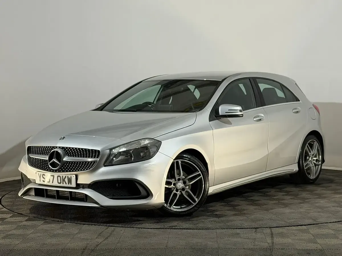 Used Mercedes A200 AMG line 136 HP (100 kW) 2017 Silver Hatchback