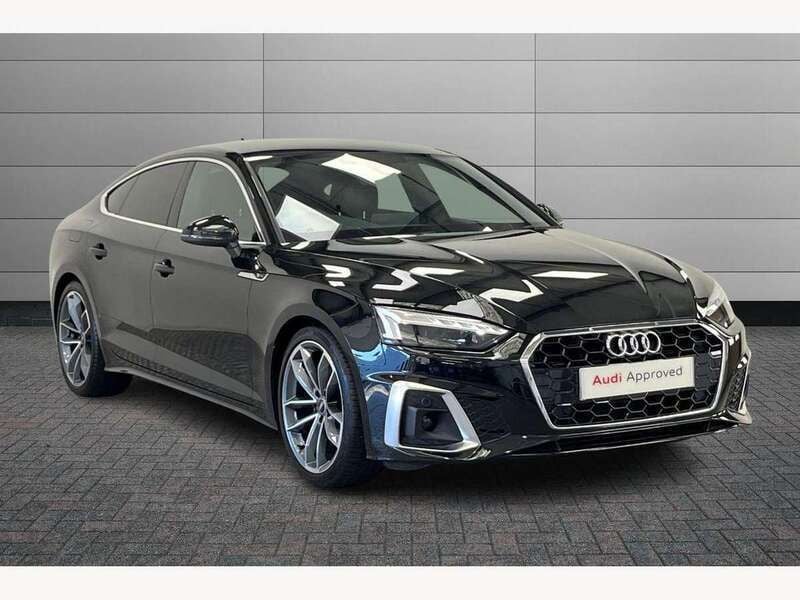 Black Used 2022 Audi A5 Sportback S-Line Hatchback | £27,390 (Fair price) - Image 1/4