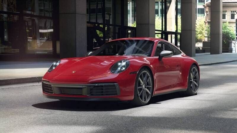 Carmine red Used 2023 Porsche 911 Carrera T | £92,490 (Fair price) - Image 1/4