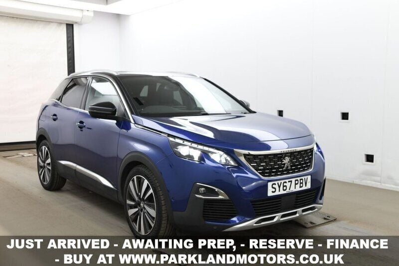 Blue Used 2017 Peugeot 3008 GT-line SUV | £9,395 (Fair price) - Image 1/2