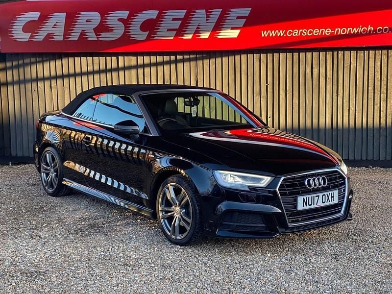 Black Used 2017 Audi A3 Cabriolet S-Line Cabriolet | £11,999 (Fair price) - Image 1/4