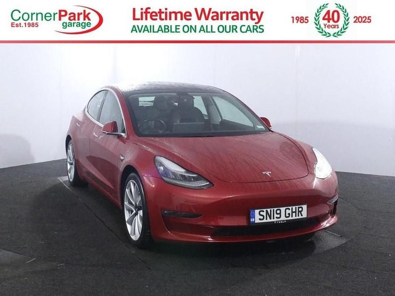 Used Tesla Model 3 Long Range AWD 254 kW (346 HP) 2019 Red Sedan