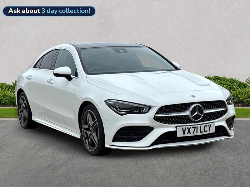 White Used 2021 Mercedes CLA220 AMG Line Premium Plus Sedan | £23,079 (Fair price) - Image 1/4