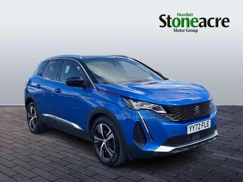 Blue Used 2022 Peugeot 3008 GT-line SUV | £17,795 (A bit pricey) - Image 1/4
