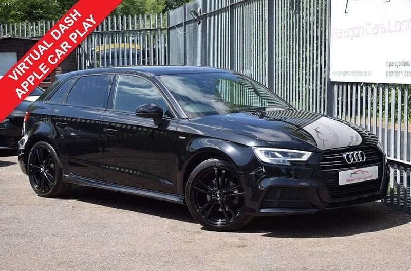 Black Used 2018 Audi A3 Sportback S-Line Hatchback | £13,849 (Fair price) - Image 1/3