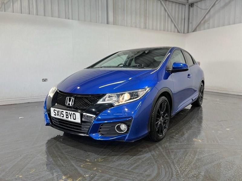Begagnad Honda Civic SR 142 HK (104 kW) 2015 Blå Halvkombi