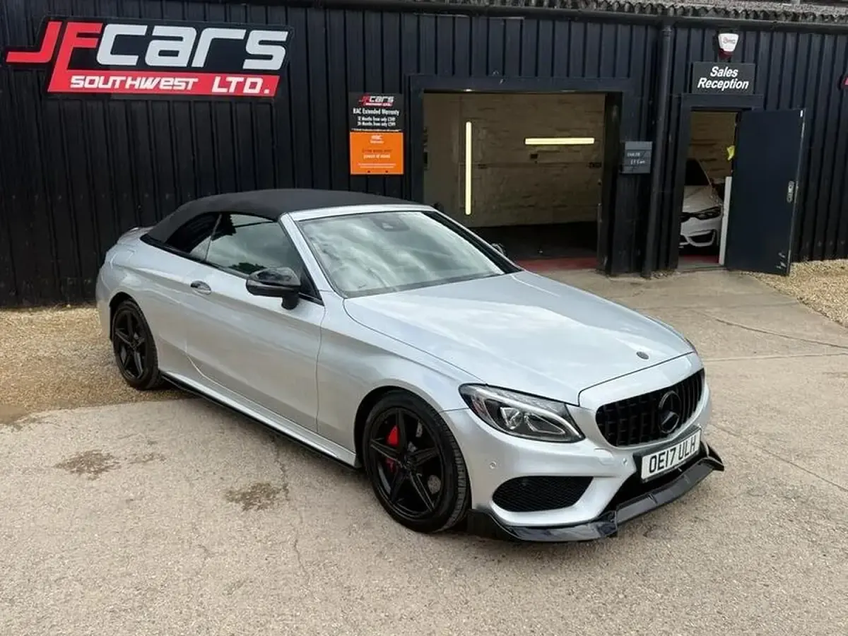 Used Mercedes C300 AMG line 2017 Silver Cabriolet