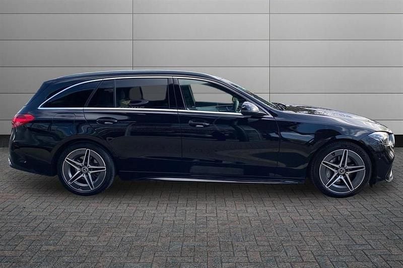 Used Mercedes C200 AMG line 204 HP (150 kW) 2025 Obsidian black Estate