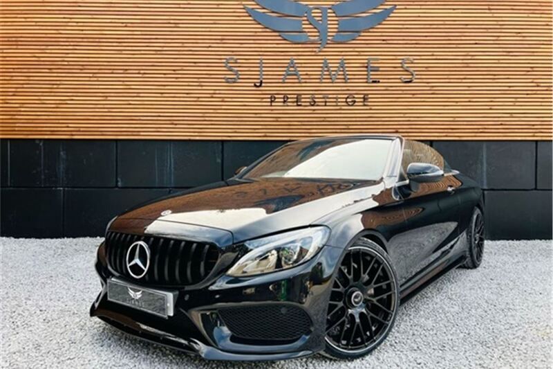 Black Used 2017 Mercedes C250 AMG line Cabriolet | £18,490 (Fair price) - Image 1/4