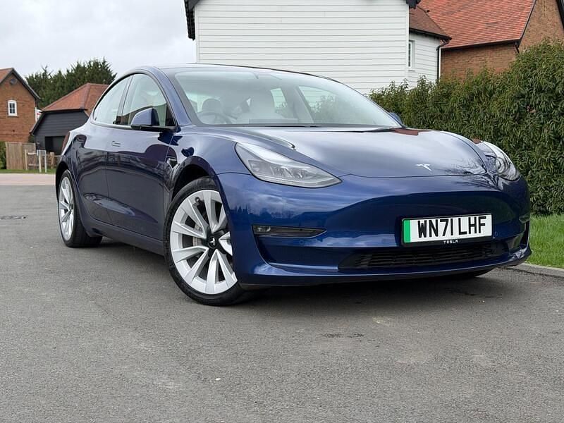 Used Tesla Model 3 Long Range AWD 77 kW (106 HP) 2021 Blue Sedan