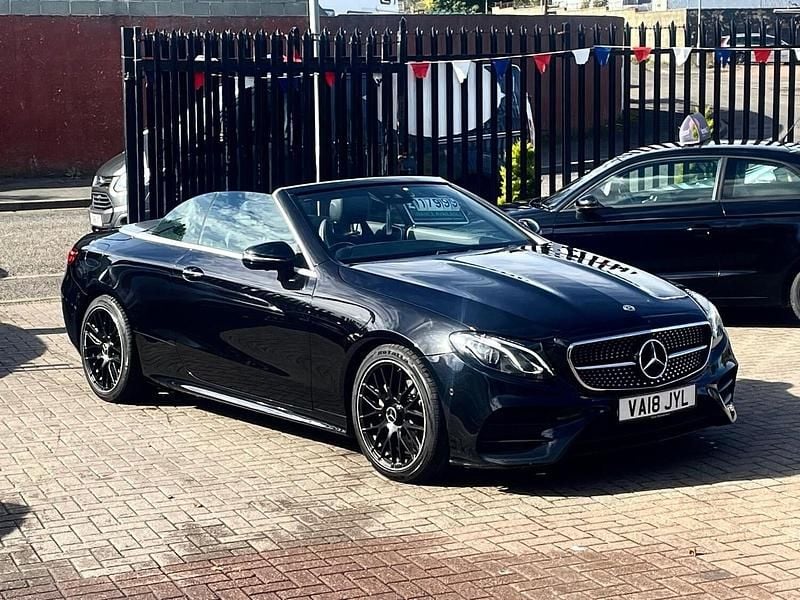 Used Mercedes E220 AMG Line Premium 194 HP (142 kW) 2018 Black Cabriolet