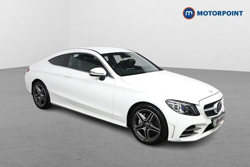 White Used 2021 Mercedes C220 AMG line Coupe | £25,699 (A bit pricey) - Image 1/4