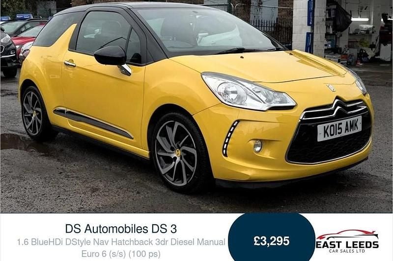 Yellow Used 2015 DS Automobiles DS3 Hatchback | £3,295 (Good price) - Image 1/1