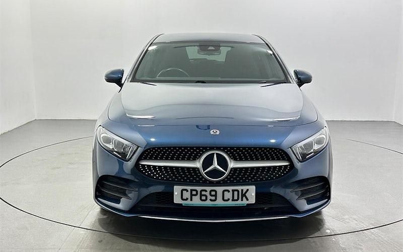 Used Mercedes A220 AMG line 190 HP (139 kW) 2019 Blue Hatchback