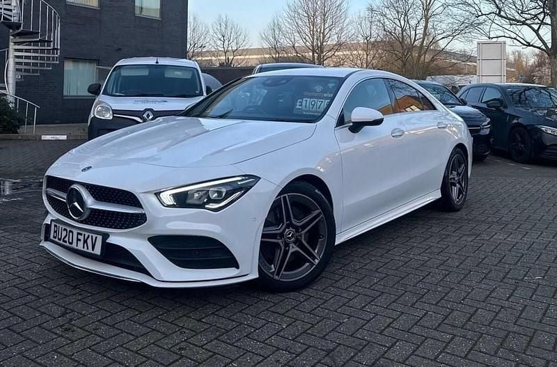Used Mercedes CLA200 AMG Line Premium 163 HP (119 kW) 2020 White Coupe