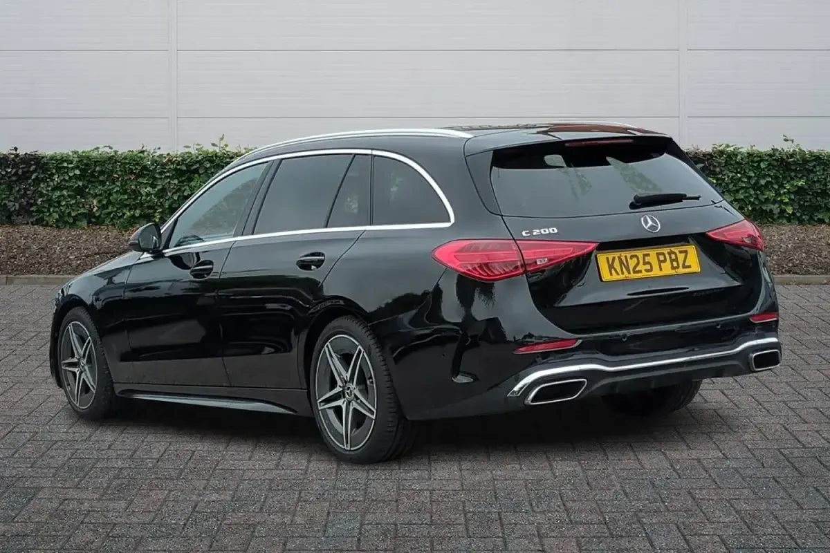 Used Mercedes C200 AMG line 204 HP (150 kW) 2025 Black Estate