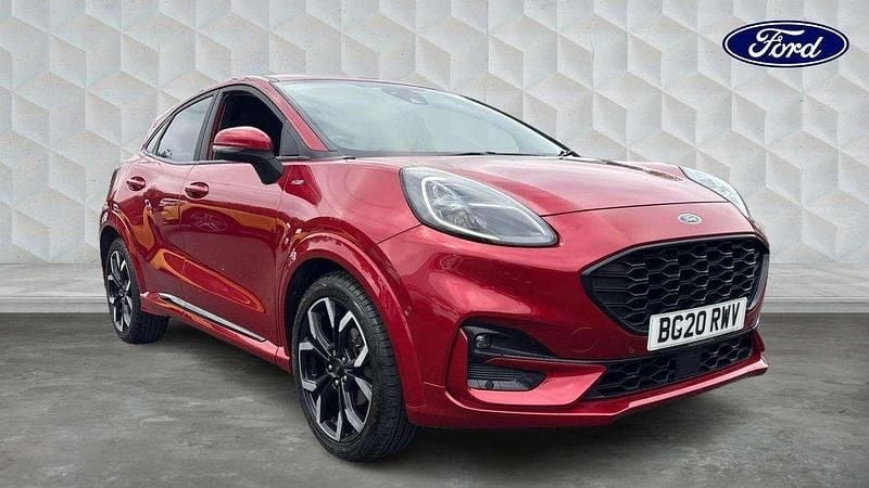 Red Used 2020 Ford Puma Gen-E ST-Line X SUV | £13,195 (Fair price) - Image 1/4