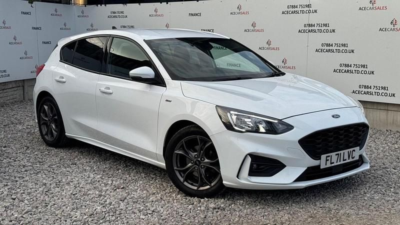 White Used 2021 Ford Focus ST-Line Hatchback | £10,495 (Good price) - Image 1/4