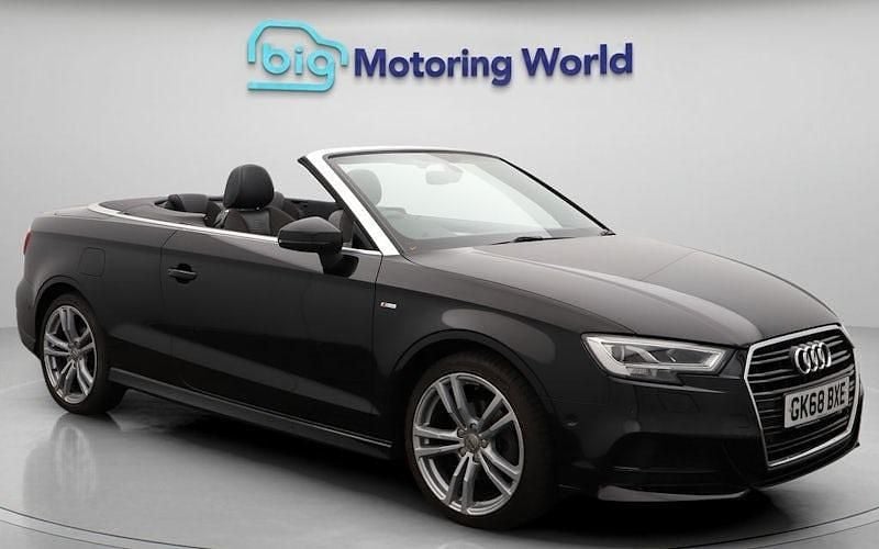 Black Used 2018 Audi A3 Cabriolet S-Line Cabriolet | £19,900 (Fair price) - Image 1/4