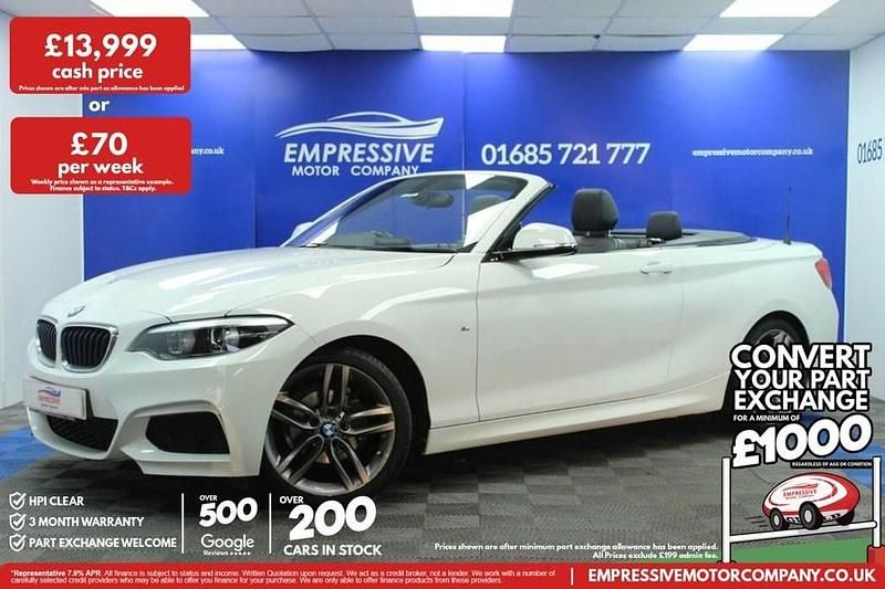 Used BMW 218 M Sport 136 HP (100 kW) 2019 White Cabriolet