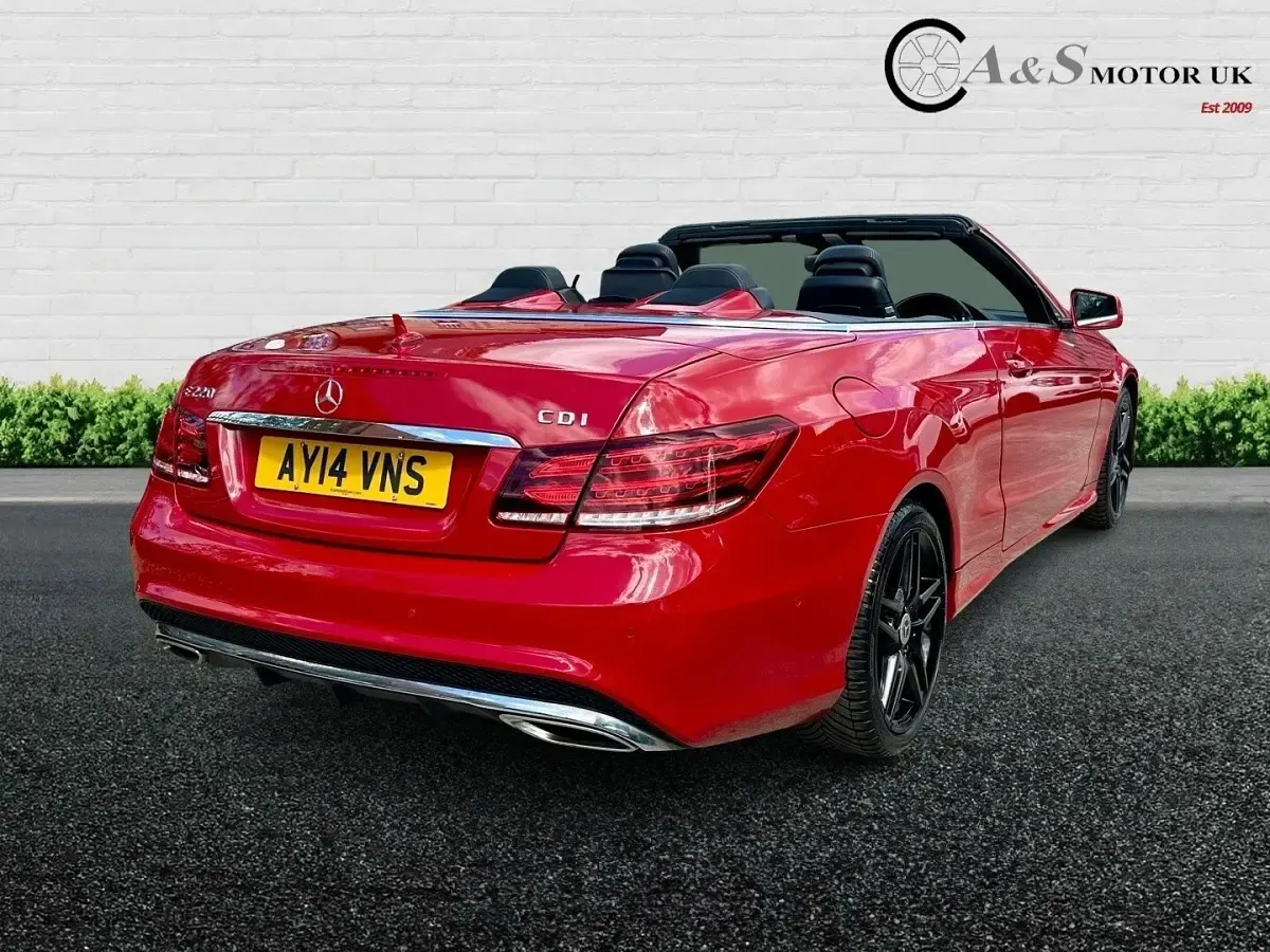 Used Mercedes E220 AMG 170 HP (125 kW) 2014 Red Cabriolet