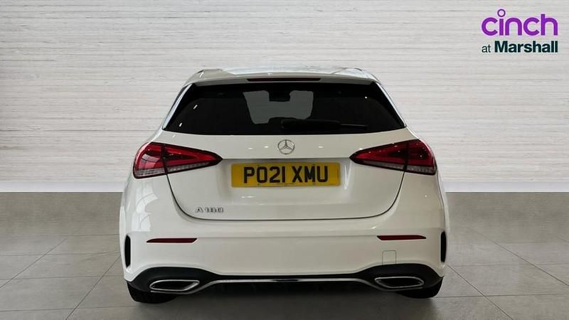 Used Mercedes A180 AMG line 136 HP (100 kW) 2021 White Hatchback