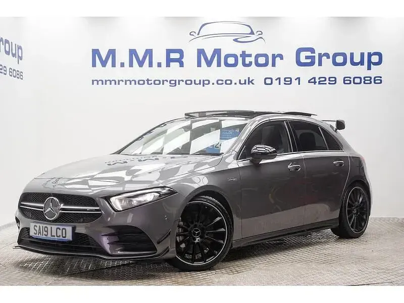 Begagnad Mercedes A35 AMG Premium Plus 2019 Grå Halvkombi